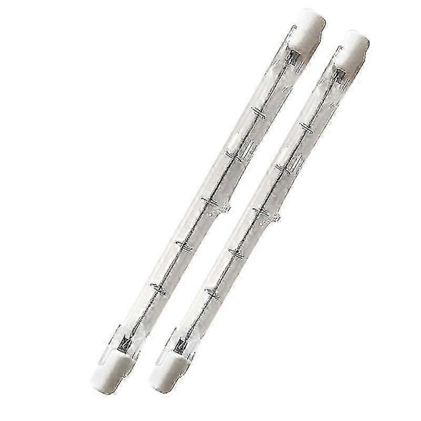 2 stk. 300W Dimbar R7s Lineær Halogenpære Sikkerhetsflomlys 118mm