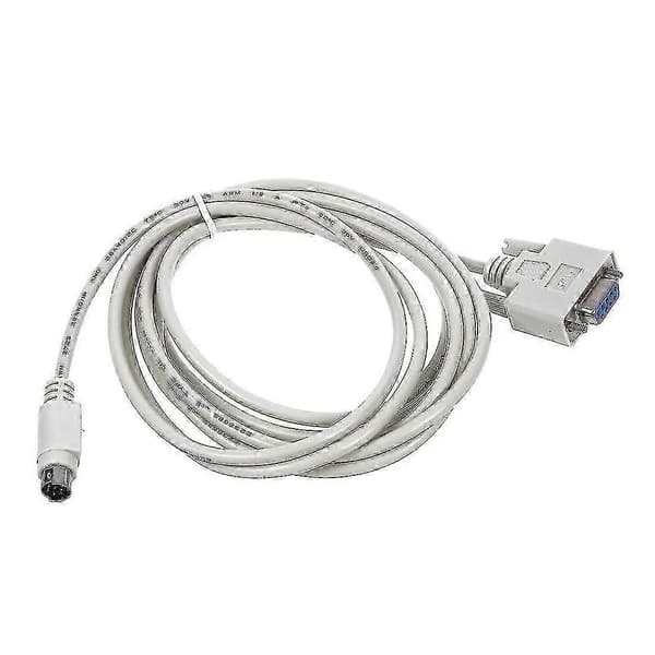 Db9p Til 8p Mini Din Rs232 Nedlastingskabel Hvit 2,5 m For Plc Dvp-eh