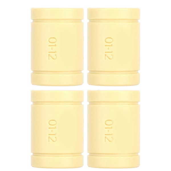4 stk. Lejeaksler Plastik Gul LM12UU Solid Polymer Lineære Lejer til 3D Printer RepRap Mendel RJMP‑01‑12