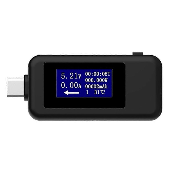 Type-c Multifunksjon Dobbel USB Voltmeter Tester Sikkerhetsmonitor DC Digital Voltmeter Strømspenning Måler For Beskyttelsesenhet