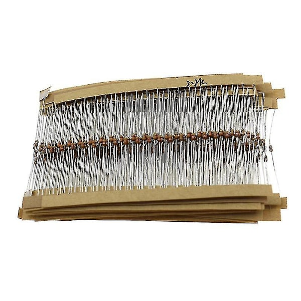 Motstander 300 stk/600 stk 1k 10k 100k 220ohm 1m 30 Typer Sett 1/6w Motstandspakke