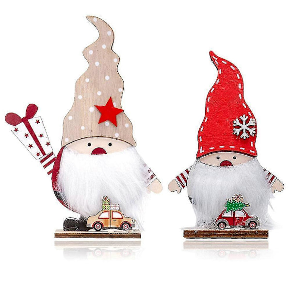 2 st Julbordsgnomdekorationer Bordsgnomskyltar för middagsbjudning