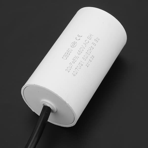Cbb60 Motorstartkondensator 450v 20uf Mikrofarad Kondensator Med Tråd