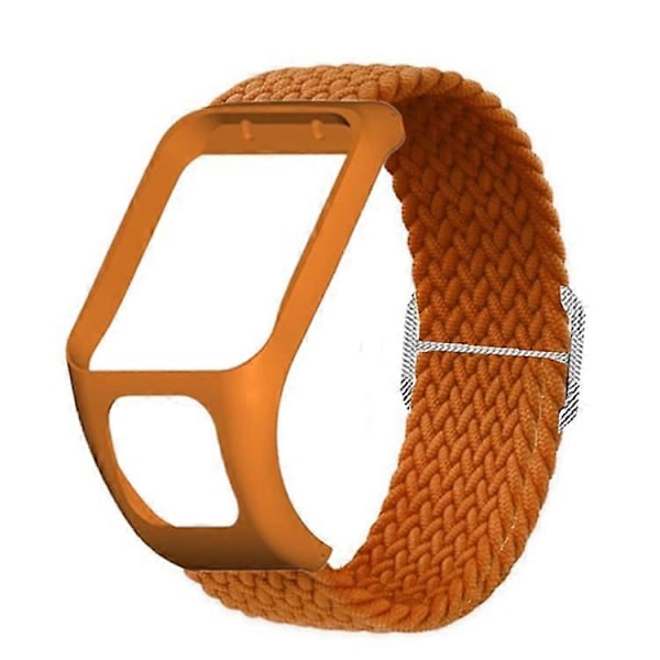Kompatibel med TomTom Runner 2/Runner 3/Spark/Adventurer Elastisk Vævet Smart Watch Rem Justerbar Håndledsrem Orange