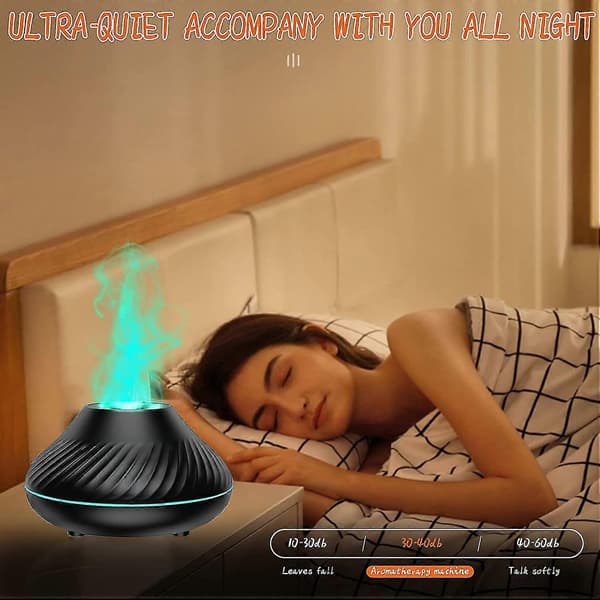 Diffuser för eteriska oljor, 130 ml USB bärbar ultraljudsluftfuktare för aromaterapi (svart)
