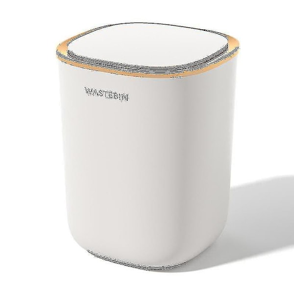Smart Sensor Skraldespand Køkken Badeværelse Toilet Affaldsspand Bedste Automatisk Induktion Vandafvisende Spand Med Låg 12l (hvid