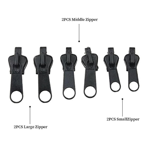 6-pack Universal Snabbspännare för Blixtlås - Köp 1 Få 2 Set