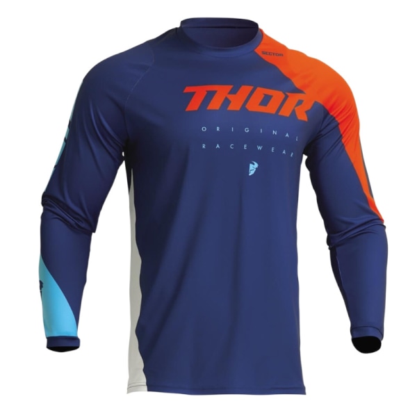 2023 sommer nyt THOR downhill tøj cykeltøj åndbar langærmet T-shirt blue XS