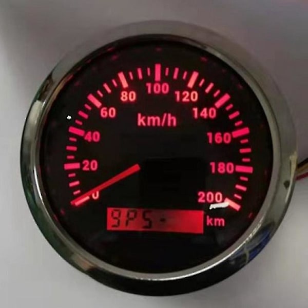 85mm 200km/h GPS-nopeusmittari 9-32V punaisella taustavalolla, matkamittari sopii kaikenlaisiin