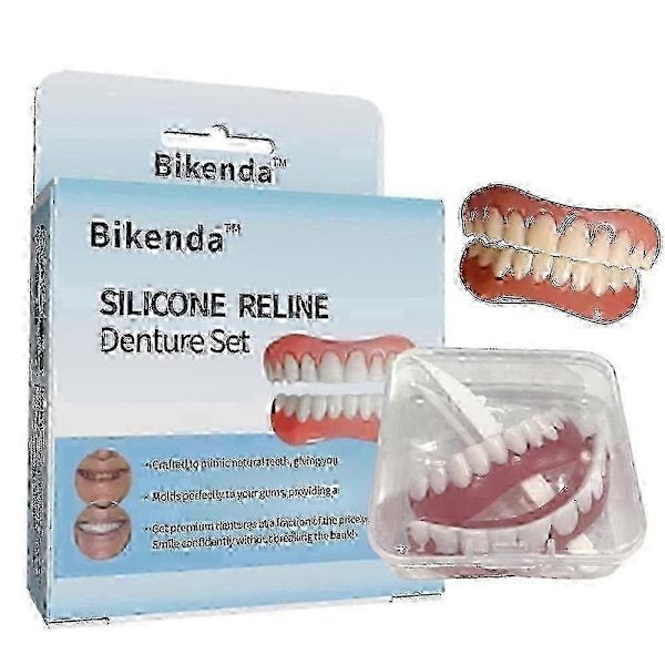 Bikenda Silikon Relining Tandprotes Set, Avancerat Relining Kit för Tandproteser, Omedelbar Bekväm Passform För Övre Och