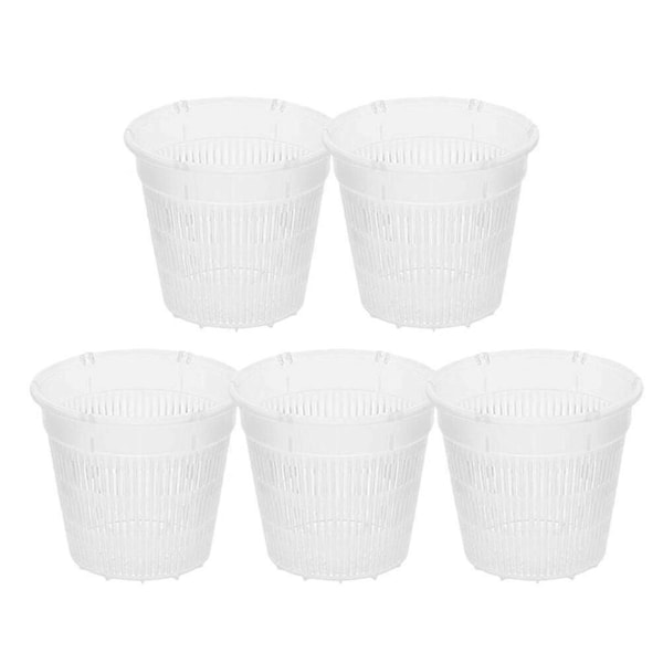5 st Trädgårdsplanterare Plast Orkidékruka Andningsbar Orkidéplanterare Plast Orkidéplanteringskruka