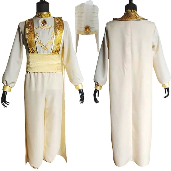 Aladdin Arabian Prince Cosplay Party Kostym Vuxen Fancy Dress Outfit 2XL