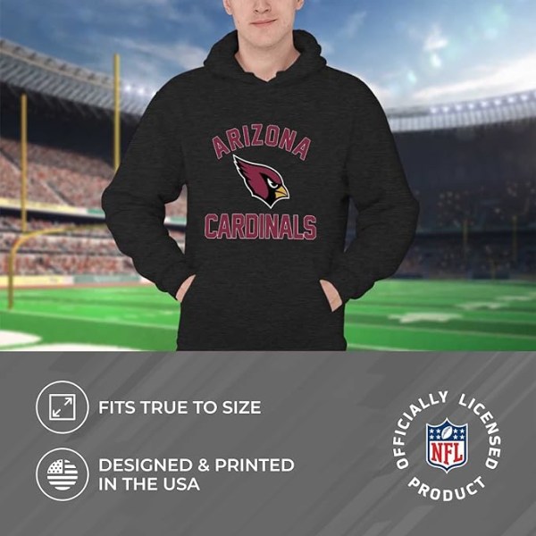Team Fan Apparel NFL Adult Game Day -huppari - polyesterivillapuuvillasekoitus - Pidä lämpimänä ja edustaa joukkueesi tyyliä style 4 S