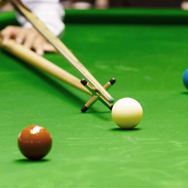3 stk. Billard Hodebro Cue, Snooker Hodebro Hodehvile, Billard Sklisikker Metallramme Pinner