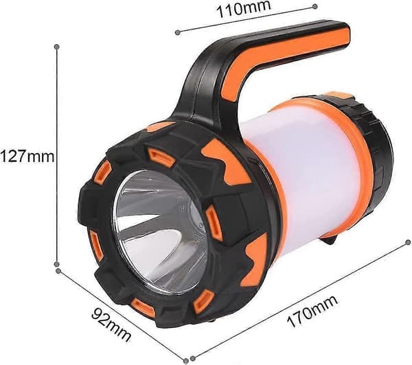 Oppladbar Campinglykt, Super Sterk 1000 Lumen Campinglykt, 6 Moduser