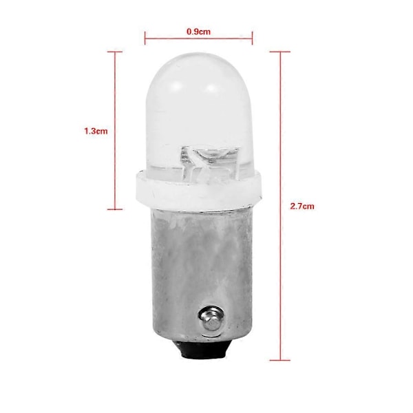 20 st T11 T4W BA9S H6W 1895 Konvex 1LED Bil LED Vit Instrumentbräda Ljuslampa