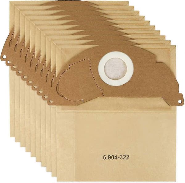 10-pack dammsugarpåsar för Kärcher 6.904-322.0