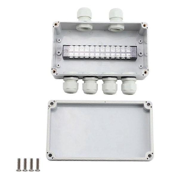 IP66 Vanntett Koblingsboks 2 inn 4 ut Vanntett Elektrisk Boks for Diameter 4-8 mm Ledning
