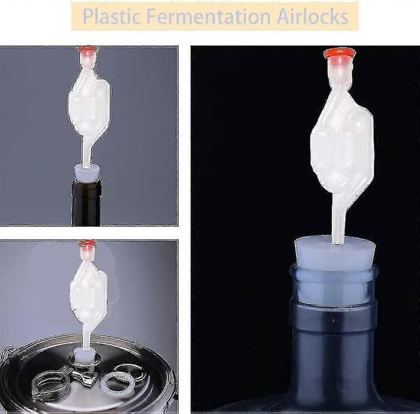 3 Fermenteringsprop med prop til brygning og vinfermentering