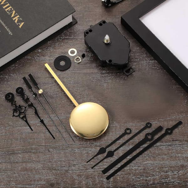 DIY Pendel Klocka Urverk Mekanism Med 3 Par Olika Visare Quartz Reparation Axel Väggklocka