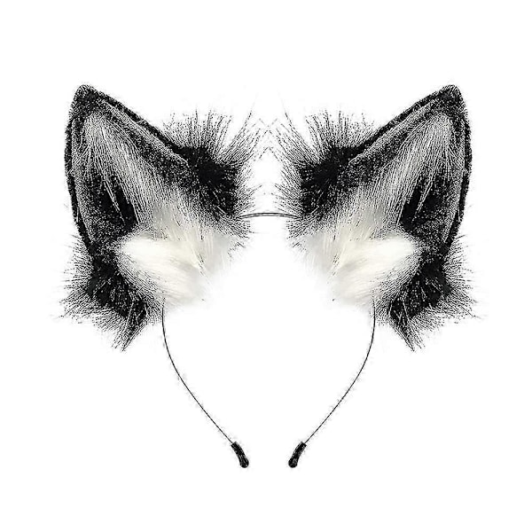 Håndlavet Faux Fur Ræv Ulveører Pandebånd Halloween Jul Cosplay Party Kostume Tilbehør