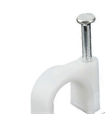 Kabelclips med stål søm, 10mm, 100 stk./pakke