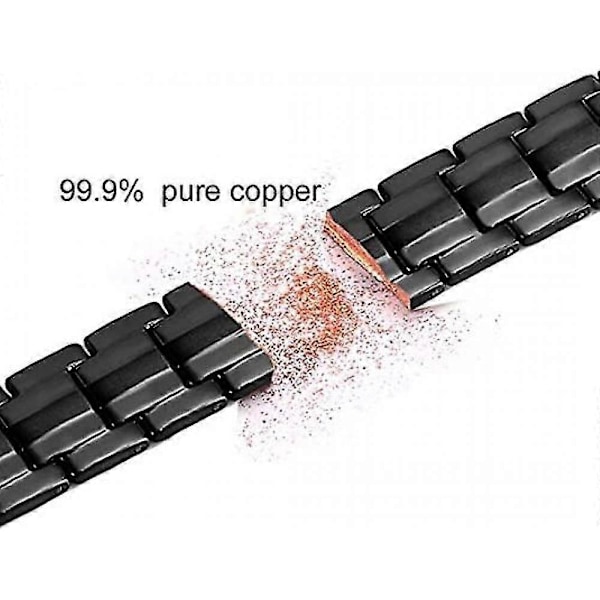 Kobber magnetarmbånd til mænd mod gigt smerter, elegant massivt kobberarmbånd med dobbelt række stærke magneter CRG