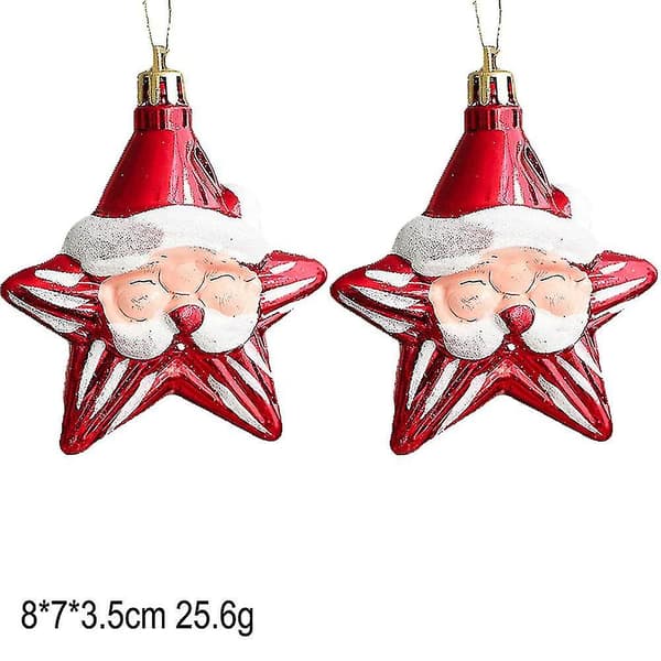 2 Plast Julekuler Juletrepynt bd