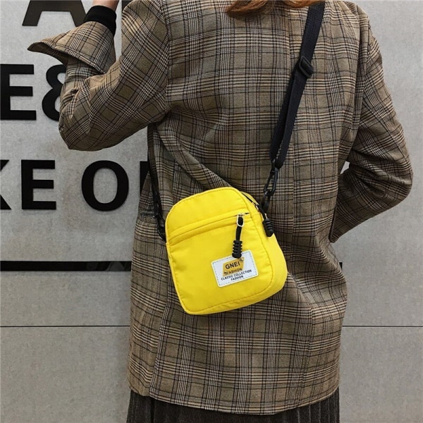 Trendy koreansk Mini Messenger Cool Street Hong Kong Style Chest Honey Disco Bag Pink