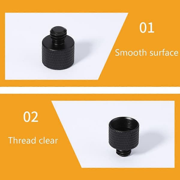 2 stk. Mikrofonstativadapter 5/8 hun til 3/8 han gevind Tripod Mount Skrue Adapter Combo Pack til Mikrofonmontering og Stativ