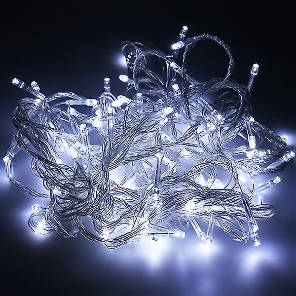 10m-100m Led Fairy String Lights Party Bröllop Utomhus Inomhus Juldekoration Glödlampa rekvisita White EU Plug 20M 200LED