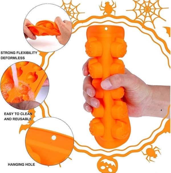Halloween Græskar Chokoladeform Silikoneforme til DIY Halloween Chokolade, Gummier, Kage, Slik og Mere (1 stk)