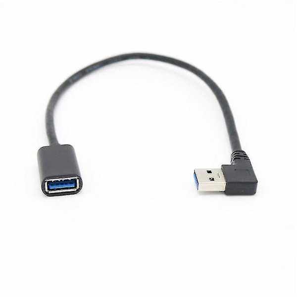 90 Graders Vinkel Super Hurtig USB 3.0 Han til Hun Forlængerkabel Adapter 30cm/60cm A