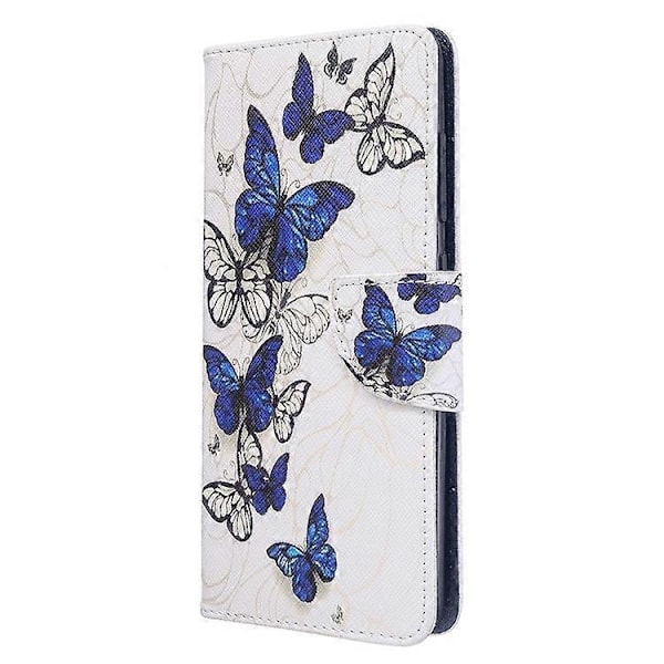 Mönstertryckt Plånbok Läder Flip Fodral Kompatibelt För Samsung Galaxy A51 Blue