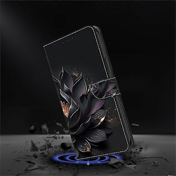 Kompatibelt för Xiaomi Redmi 13C / Poco C65 4G Mobilskal PU Läder 3D Mönster Flip Folio Fodral Purple