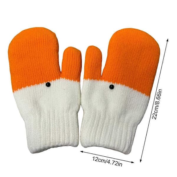 Lange Gåsehandsker Strikkede Handsker med Fuld Finger til Vinter Efterår 3 Pairs
