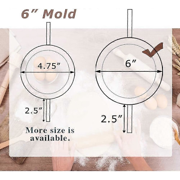 6 tums Empanadaspress, Stor Dumpling Maker i Rostfritt Stål, 2-i-1 Degskärare / Dumplingform för Handpaj, Empanada, Dumpling, Pierogi & Ravioli