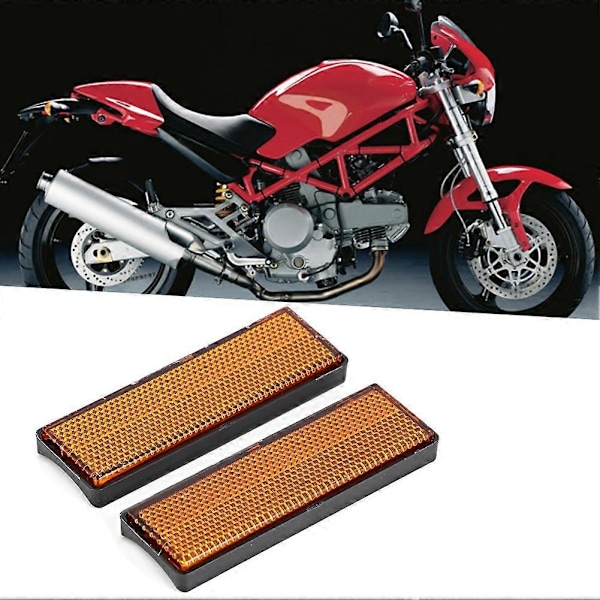 2 stk. Plast Motorcykel Reflekser Halebremse Stop Markør Del Passer til Ducati Monster
