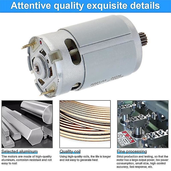 Rs550 DC-motor 8,2 mm 14 tänder Växel Mini Motor 21V 29800rpm Elektrisk Sågmotor För Fram- och Återgående Rec