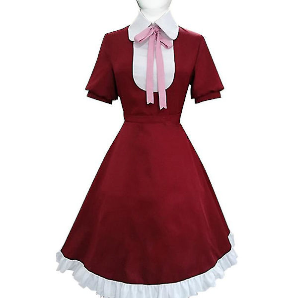 Alice Cosplay Anime Bungo Herrelösa hundar Kostym Röd Klänning Peruk Kvinnor Flickor Jul Röd Set set M