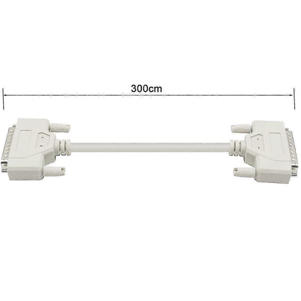 1,5 m/3 m Parallel Db25 Han Printerkabel Kompatibelt med Tilslutning af Computer med Db25 Hun Konnektor til Printer - 3 m