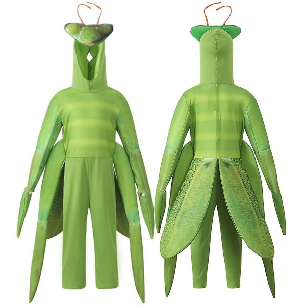 Lasten hyönteinen hyönteismekko Halloween Cosplay Rukoileva Mantis -asu lapselle 7-9 Years Old