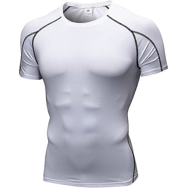 3-pak Herre Kompressionsskjorte Atletisk Underlag Base Layer Sports T-shirts X-Large Sort / Rød / Hvid