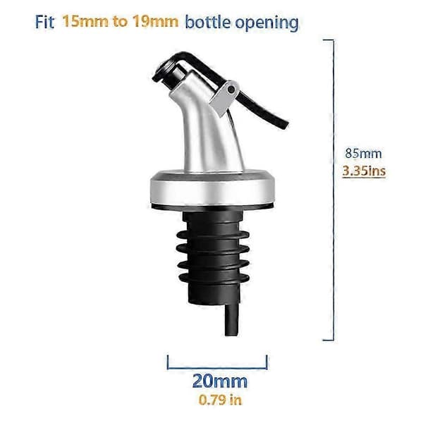 4-pack Hällpipar Oljedispenser Set, Oljeflaskpropp för Olivolja, Vin, Vinäger, Sojasås, Läcksäkra Oljepipar