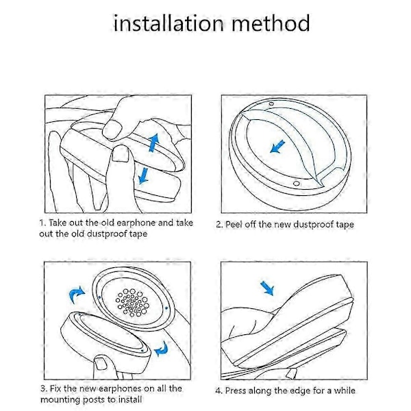 2 stycken öronkuddar för Sennheiser GSP, passande Sennheiser GSP 300 GSP301 302 303 350 370