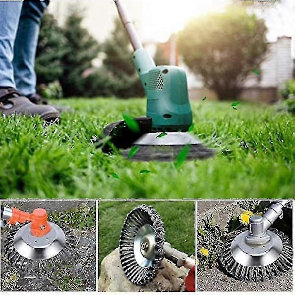 150mm Ståltråd Hjul Hage Ugressbørste Gressklipper Gress Spiser Trimmer Børste Kutter Verktøy Hage Gress Trimmer Hode Ugressbørste-YuJia