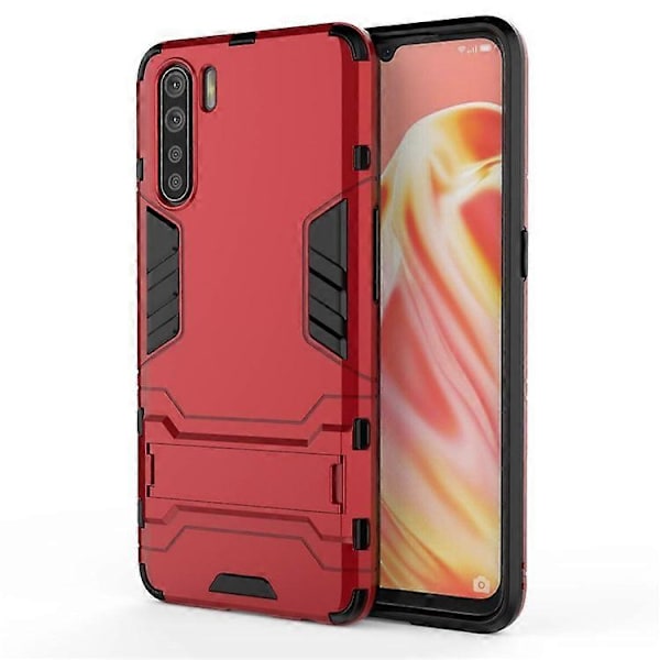 Cool Guard Hybrid PC + TPU Mobilskall med Støtte Kompatibel med OPPO A91/F15 Red
