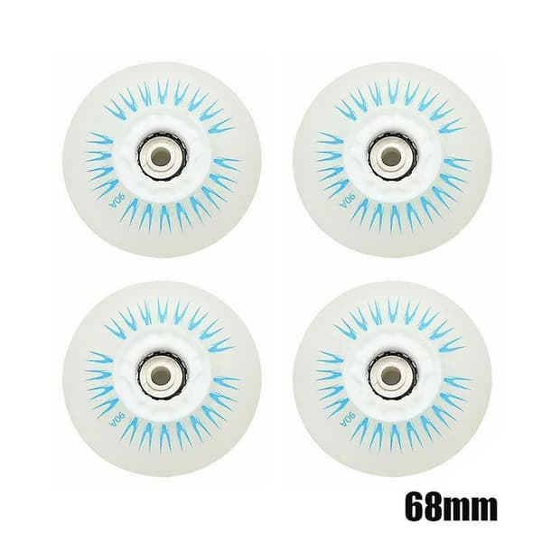 4 stk. Flash Inline Skate Hjul 90A LED Lysende Skatehjul 80 76 72 68 Red 72mm