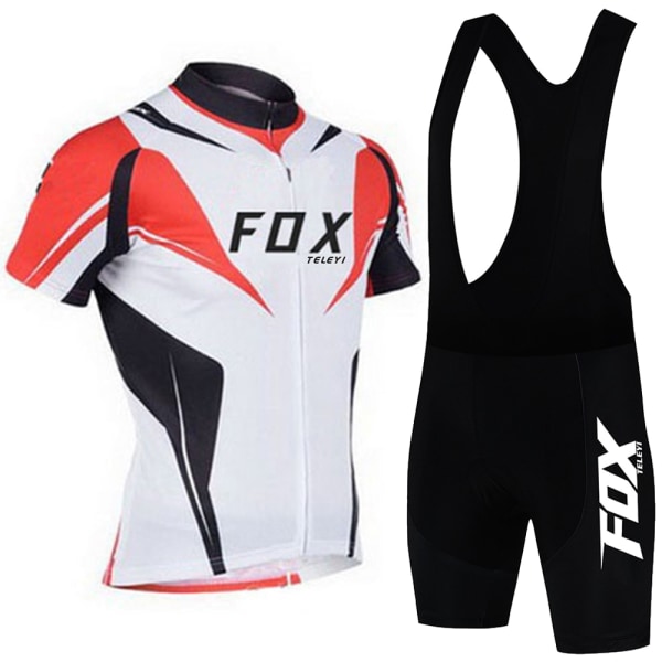 fox teleyi Cykeltröja Set Herr Sommar Utomhus Cykelkläder Snabbtorka Cykelkläder Andas MTB Cykeldräkt 19 4XL