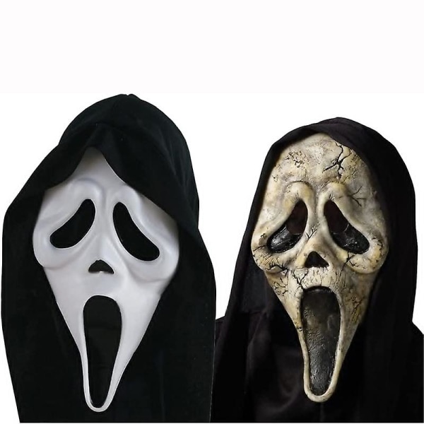 Ghost Face Scream Film Skräck Mask Halloween Killer Cosplay Vuxen Kostym Tillbehör Rekvisita 3